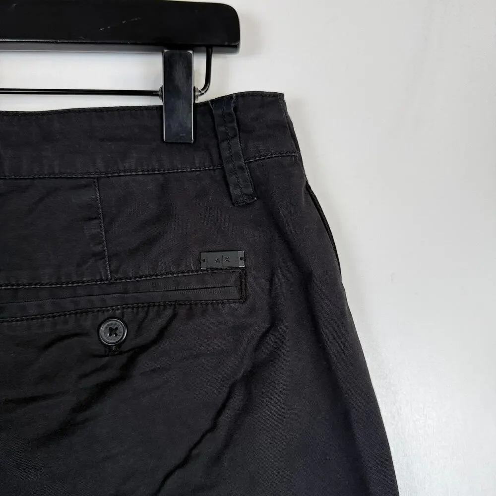 A|X Armani Exchange Slim Fit Chino Pants Black Mens - 33 33x30